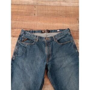 Men's Ariat M4 Relaxed Rebar boot‎ jeans Denim Blue Sz 38/34 (2257)